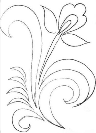 Трафарет росписи под хохлому