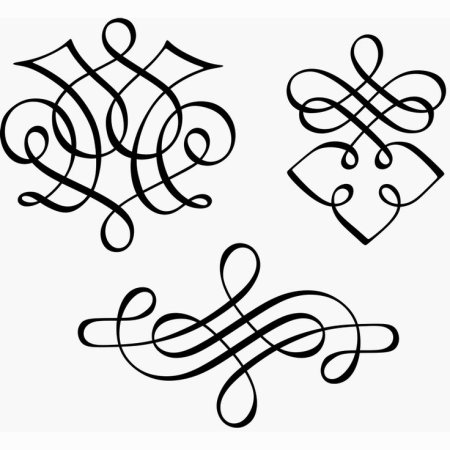 Каллиграфические орнаменты и узоры