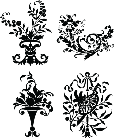 Трафарет вензеля для декора