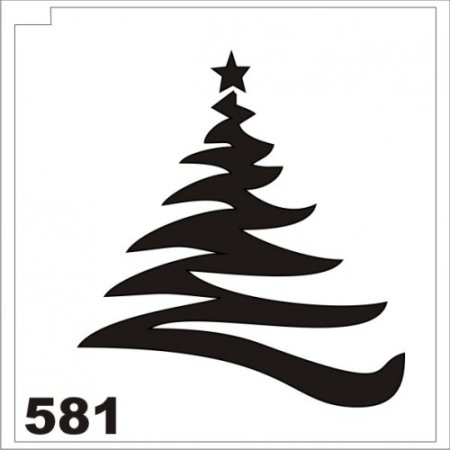 Трафарет елка для тату