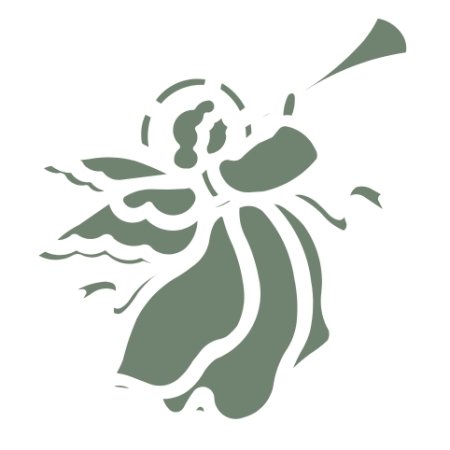 Трафарет ангел на окно для искусственного