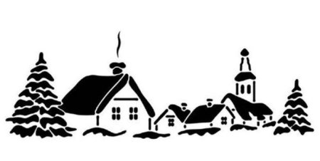 Трафареты для искусственного снега на окна