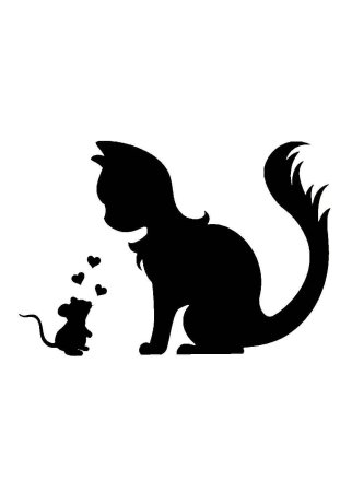 Трафарет кошки для вырезания