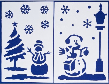 Снеговички для украшения окон