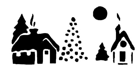 Трафареты для искусственного снега на окна