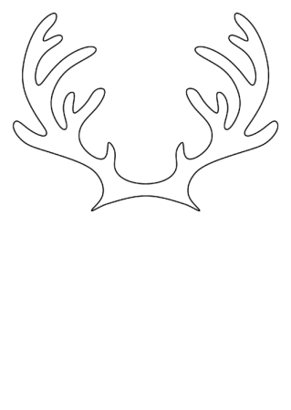 Рога оленя контур