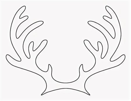 Рожки оленя трафарет