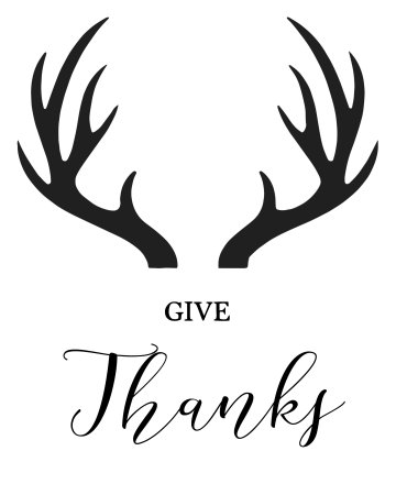 Рога оленя трафарет