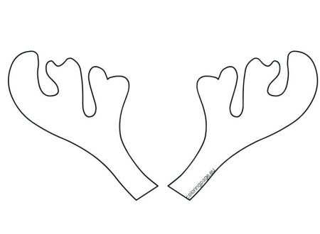 Рога оленя шаблон
