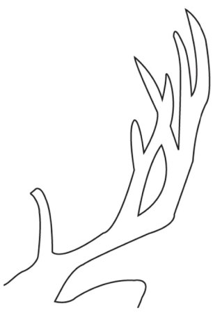 Трафарет "Оленьи рога"