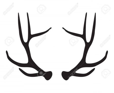 Оленьи рога силуэт