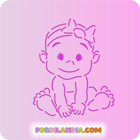 Пупс трафарет