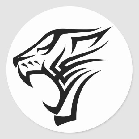 Тату тигр трафарет