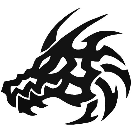 Силуэт головы дракона