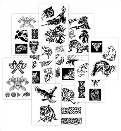 Наклейки для травления топора