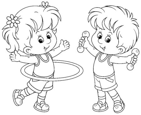 Раскраски о спорте и здоровом образе жизни для детей