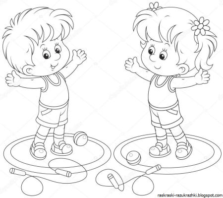 Плакат здоровый образ жизни для раскрашивания