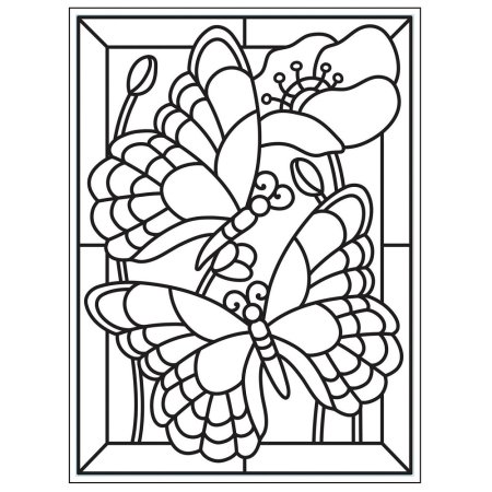Трафарет для витража для детей