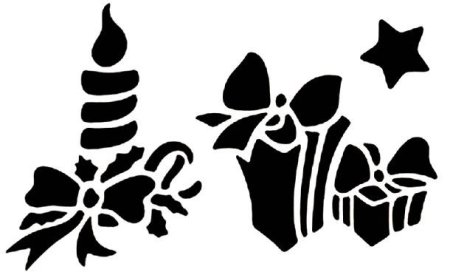 Трафареты на окна подарки