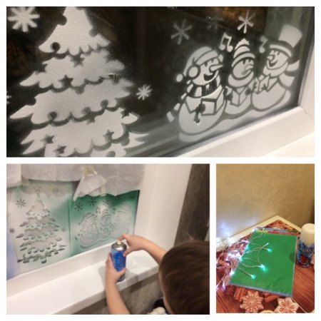 Украшение искусственным снегом