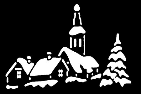 Новогодние силуэты на окна