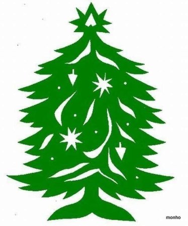 Трафареты на окна новогодние