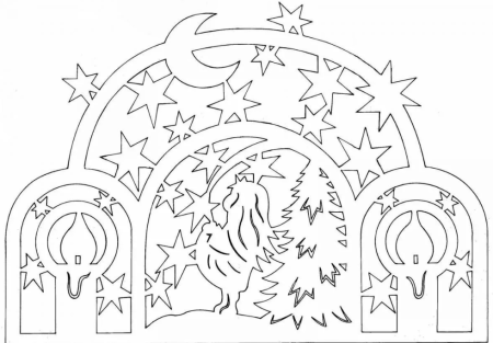 Снеговик трафарет