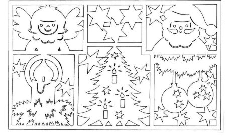 Трафареты на окна угловые