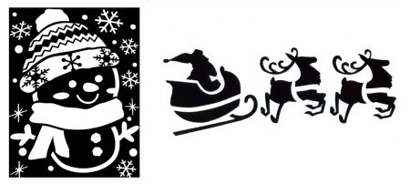 Новогодние витражи на окна