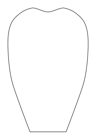 Шаблон лепестка цветка