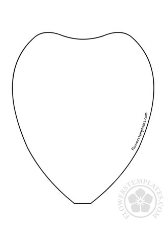 Листок ромашки трафарет