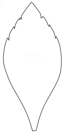 Трафарет лепестков розы