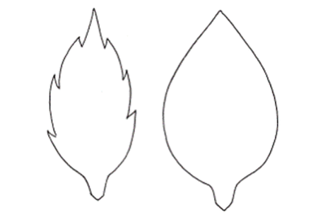Трафарет лепестков цветка