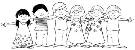 Хоровод дружбы раскраска