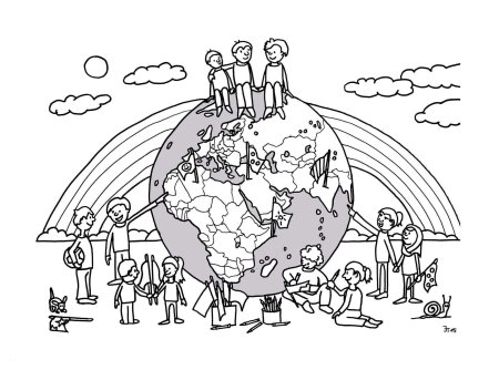 Раскраска мир