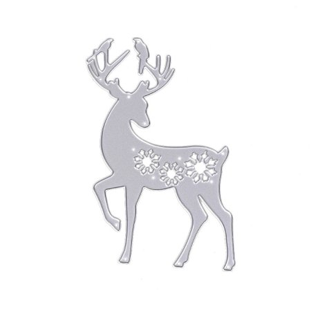 Новогодний олень трафарет