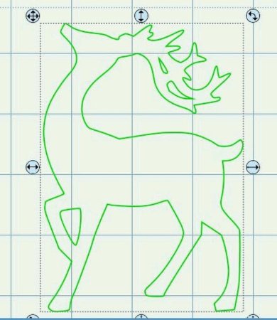 Трафарет оленя для вырезания