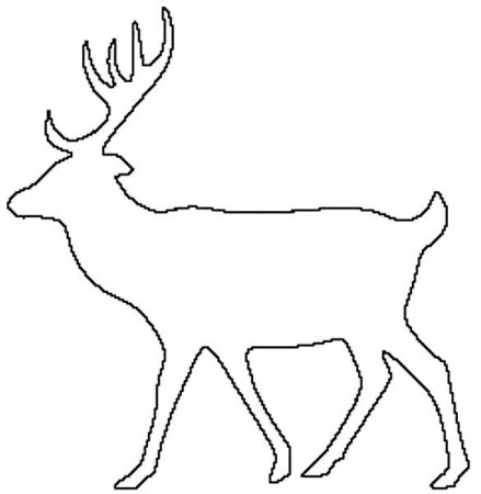 Олень из фетра трафарет
