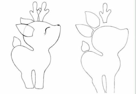 Олень вытынанка большой