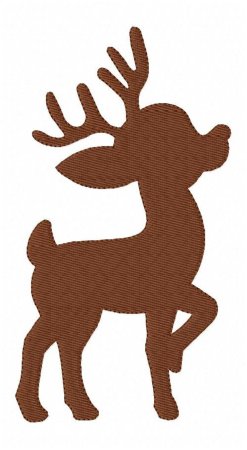 Оленёнок контур для вырезания