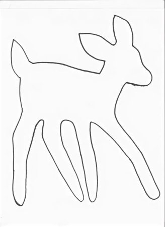 Олень трафарет для выпиливания
