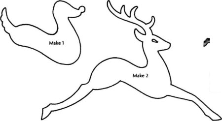 Трафарет "Оленьи рога"