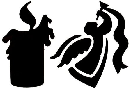 Трафареты для искусственного снега на окна