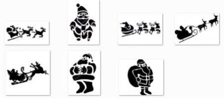 Трафареты для искусственного снега дед Мороз