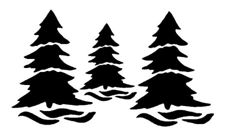 Елка трафарет на окно