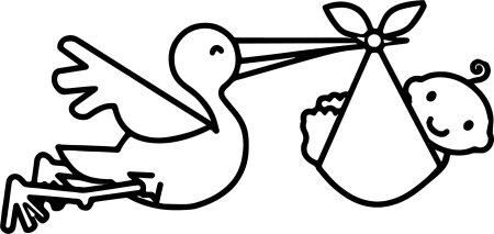 Аист с ребенком