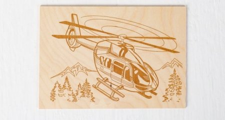 Вертолет для выжигания по дереву