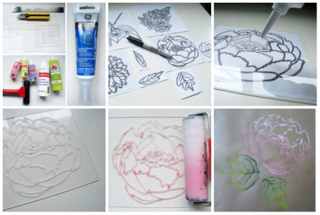 Декорирование рисунка на бумаге