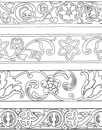 Трафареты бордюры для декупажа