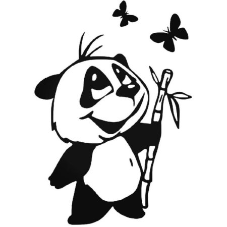 Панда наклейка на машину